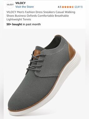 Men's Gray and Tan Casual Shoes